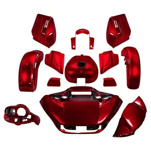 フェアリングボディワークキット ハーレーロードグライドスペシャル 15-23 ベロシティレッドサングロに適合 Fairing Bodywork Kit Fit For Harley Road Glide Special 15-23 Velocity Red Sunglo 【並行輸入品】