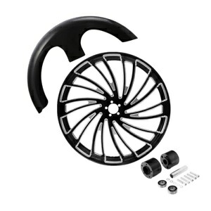 30 インチフロントホイールリムハブデュアルディスク + フロントフェンダーハーレーロードキング 08-23 に適合 30'' Front Wheel Rim Hub Dual Disc+Front Fender Fit For Harley Road King 08-23 【並行輸入品】