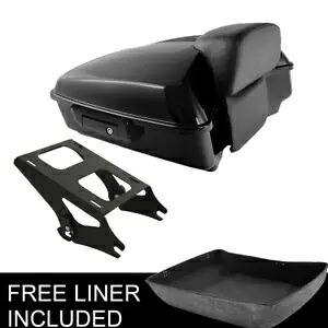 チョップドパックトランク + ツーアップマウントラック ハーレーツアーパックロードグライド 14-24 に適合 Chopped Pack Trunk + Two Up Mount Rack Fit For Harley Tour Pak Road Glide 14-24 【並行輸入品】