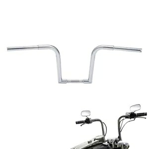 14インチ ライズ 1-1/4インチ エイプ ハンガー ハンドルバー ハーレー スポーツスター カスタム FLST FXST に適合 14'' Rise 1-1/4\