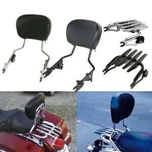 取り外し可能なバックレスト シーシーバー 荷物ラック ハーレー ストリート グライド 2009-2024 に適合 Detachable Backrest Sissy Bar Luggage Rack Fit For Harley Street Glide 2009-2024 【並行輸入品】