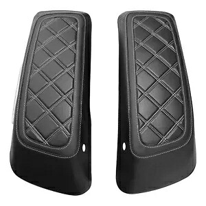 ブラックホワイトサドルバッグ蓋カバーハーレーツーリングストリートロードグライド14-24に適合 Black White Saddlebag Lids Covers Fit For Harley Touring Street Road Glide 14-24 【並行輸入品】
