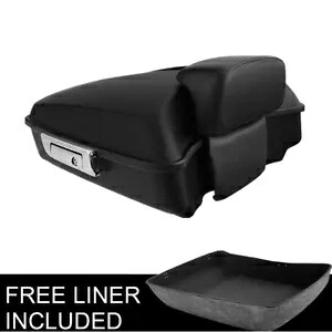 マットブラックチョップトランクバックレストパッドハーレーツアーパックツーリング14-24 23に適合 Matte Black Chopped Trunk Backrest Pad Fit For Harley Tour Pak Touring 14-24 23 【並行輸入品】