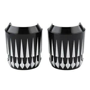 下部フォークスライダーカバー ハーレーツーリングロードグライド 1984-2013 2012 ブラックに適合 Lower Fork Slider Covers Fit For Harley Touring Road Glide 1984-2013 2012 Black 【並行輸入品】
