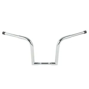 クローム 12 インチ ライズ ファット 1-1/4 インチ エイプ ハンガー ハンドルバー ハーレー スポーツスター XL FXST 用 Chrome 12\