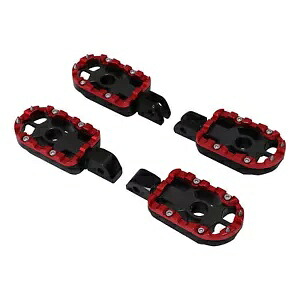 ブラック + レッドライダー助手席フットペグフットレストハーレーソフテイル 2018-2023 22 に適合 Black+Red Rider Passenger Foot Pegs Footrest Fit For Harley Softail 2018-2023 22 【並行輸入品】