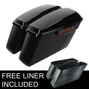 ハードサドルバッグ サドルバッグ ブラックラッチ付き ハーレーツーリングモデル14-24に適合 Hard Saddlebags Saddle Bags w/ Black Latch Fit For Harley Touring Models 14-24 【並行輸入品】