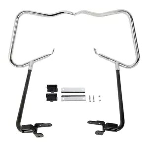 サドルバッグ取付ブラケットガードクラッシュバーハーレーツーリンググライド14-24 23に適合 Saddlebag Mounting Bracket Guard Crash Bar Fit For Harley Touring Glide 14-24 23 【並行輸入品】