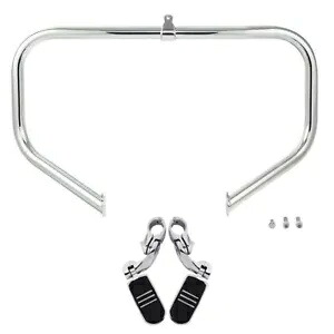 エンジンガード ハイウェイ クラッシュ バー & フットペグ ハーレー ロードキング グライド 09-23 に適合 Engine Guard Highway Crash Bar & Foot Pegs Fit For Harley Road King Glide 09-23 【並行輸入品】