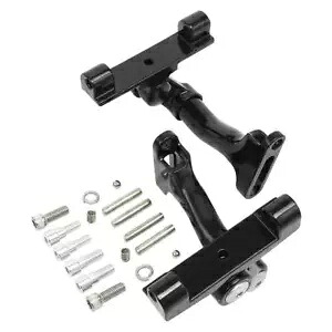 調整可能なリアフットボードマウント ハーレーロードグライド FLTRX 2015-2024 ブラックに適合 Adjustable Rear Footboard Mount Fit For Harley Road Glide FLTRX 2015-2024 Black 【並行輸入品】