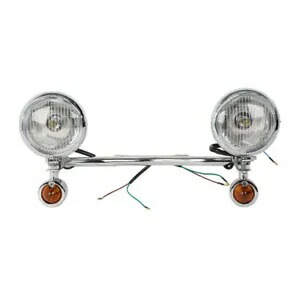 パッシングターンシグナルスポットフォグランプハーレーホンダヤマハクルーザーカスタムに適合 Passing Turn Signals Spot Fog Light Fit For Harley Honda Yamaha Cruiser Custom 【並行輸入品】