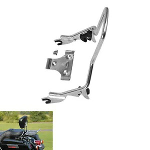 取り外し可能なアップライト シーシーバー バックレスト ハーレー ツーリング グライド 09-23 クロームに適合 Detachable Upright Sissy Bar Backrest Fit For Harley Touring Glide 09-23 Chrome 【並行輸入品】