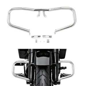 チョップドエンジンガードクラッシュバーハーレーストリートグライドFLHX 2014-2023クロームに適合 Chopped Engine Guard Crash Bar Fit For Harley Street Glide FLHX 2014-2023 Chrome 【並行輸入品】