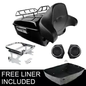 キングトランクバックレストスピーカー取り付けハーレーツアーパックロードグライド97-08に適合 King Trunk Backrest Speakers Mounting Fit For Harley Tour Pak Road Glide 97-08 【並行輸入品】