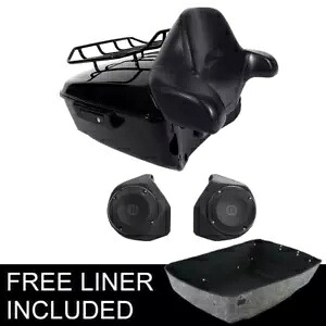 キングパック トランクパッド トップラック & スピーカー ハーレーツアーパック ロードグライド 14-22 に適合 King Pack Trunk Pad Top Rack & Speakers Fit For Harley Tour Pak Road Glide 14-22 【並行輸入品】