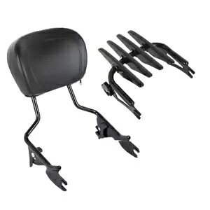 シーシーバー乗客背もたれステルス荷物ラックハーレーロードキング 09-23 に適合 Sissy Bar Passenger Backrest Stealth Luggage Rack Fit For Harley Road King 09-23 【並行輸入品】