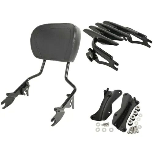 バックレストシーシーバーステルス荷物ラックドッキングフィットハーレーロードグライド 14-23 Backrest Sissy Bar Stealth Luggage Rack Docking Fit For Harley Road Glide 14-23 【並行輸入品】