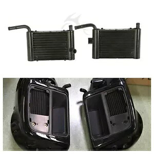 ブラック下部ベントフェアリングラジエーターハーレーツーリングストリートグライド14-23 22に適合 Black Lower Vented Fairing Radiator Fit For Harley Touring Street Glide 14-23 22 【並行輸入品】