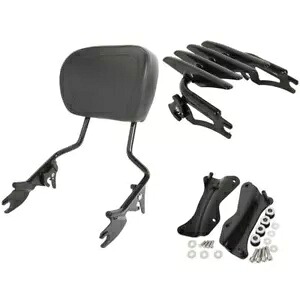バックレストシーシーバーステルス荷物ラックドッキングフィットハーレーロードグライド 14-23 Backrest Sissy Bar Stealth Luggage Rack Docking Fit For Harley Road Glide 14-23 【並行輸入品】