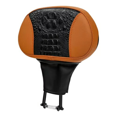 ブラックオレンジライダードライバーバックレストパッドハーレーツーリングロードストリートグライドに適合 Black Orange Rider Driver Backrest Pad Fit For Harley Touring Road Street Glide 【並行輸入品】