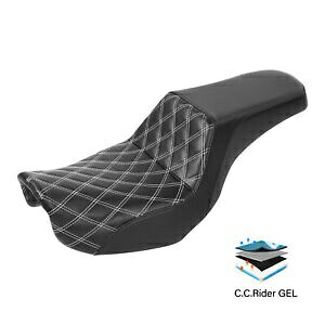 運転席助手席ジェルシートクッションフィットハーレーダイナファットボブローライダー 06-17 US Driver Passenger Gel Seat Cushion Fit For Harley Dyna Fat Bob Low Rider 06-17 US 【並行輸入品】