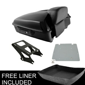 チョップド トランク パッド 2 アップ マウント + プレート ハーレー ツアー パック ストリート グライド 14-24 に適合 Chopped Trunk Pad 2 Up Mount + Plate Fit For Harley Tour Pak Street Glide 14-24 【並行輸入品】