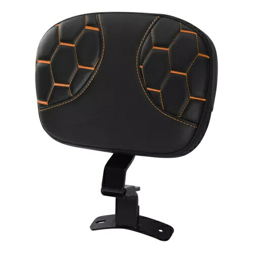 ブラック + オレンジ フロント ドライバー バックレスト ハーレー ツーリング ロードキング グライド 09-Up に適合 Black+Orange Front Driver Backrest Fit For Harley Touring Road King Glide 09-Up 【並行輸入品】