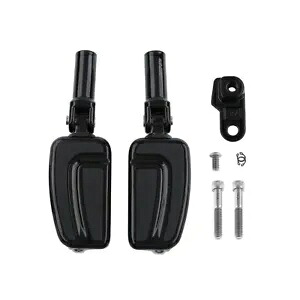 ブラック パッセンジャー フットペグ マウント ハーレー ソフテイル スリム FLS 12-17 FLSTSB 08-11 に適合 Black Passenger Foot Pegs Mount Fit Harley Softail Slim FLS 12-17 FLSTSB 08-11 【並行輸入品】