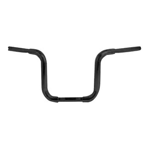 ブラック 10 インチ ライズ 1 1/4 インチ エイプ ハンガー ハンドルバー ハーレー スポーツスター FLST FXST 用 Black 10\
