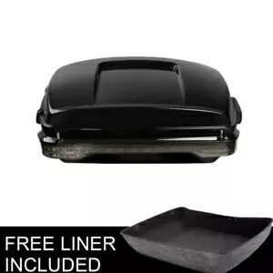 ビビッドブラックチョップドパックトランクLEDライトハーレーツアーパックツーリング14-2023用 Vivid Black Chopped Pack Trunk LED Light Fit For Harley Tour Pak Touring 14-2023 【並行輸入品】