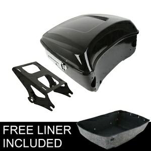 キングパック トランク ラッチマウントラック付き ハーレー ツアーパック ストリート グライド 14-24 に適合 King Pack Trunk w/ Latch Mount Rack Fit For Harley Tour Pak Street Glide 14-24 【並行輸入品】