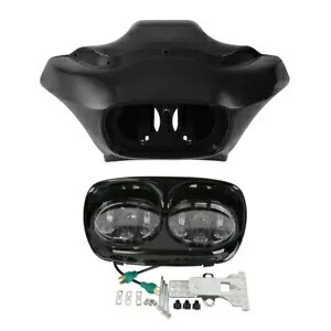 未塗装インナーアウターフェアリング & LED ヘッドライトハーレーロードグライド 98-13 12 に適合 Unpainted Inner Outer Fairing & LED Headlight Fit For Harley Road Glide 98-13 12 【並行輸入品】