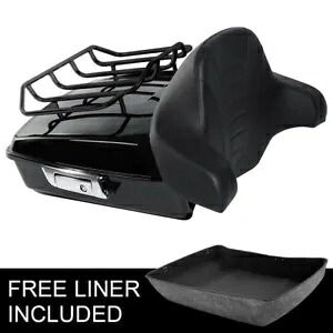 みじん切りトランク ラッチ バックレスト 荷物ラック ハーレー ツアーパック ツーリング 14-24 に適合 Chopped Trunk Latch Backrest Luggage Rack Fit For Harley Tour Pak Touring 14-24 【並行輸入品】