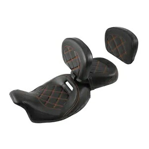 運転席/助手席&バックテストパッド ハーレーツーリングロードグライド 09-23 米国に適合 Driver Passenger Seat & Backtest Pad Fit For Harley Touring Road Glide 09-23 US 【並行輸入品】