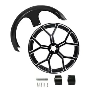 26インチ フロントフェンダーホイールリム デュアルディスクハブ ハーレーロードストリートグライド 08-24用 26\