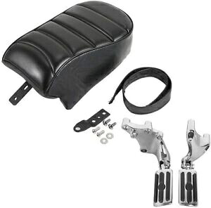 ブラック助手席&フットペグマウントハーレースポーツスターXL883 1200 16-22に適合 Black Passenger Seat & FootPegs Mount Fit For Harley Sportster XL883 1200 16-22 【並行輸入品】