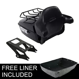 キングパック トランク バックレスト & マウント ラック ハーレー ツアー パック ロード グライド 14 以降に適合 King Pack Trunk Backrest & Mount Rack Fit For Harley Tour Pak Road Glide 14-Up 【並行輸入品】
