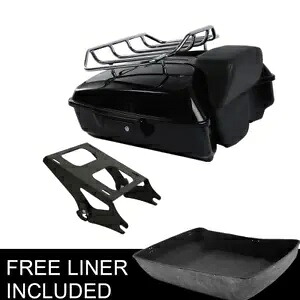 チョップドパック トランクトップラックマウント ハーレーツアーパックツーリンググライド14-23 22に適合 Chopped Pack Trunk Top Rack Mount Fit For Harley Tour Pak Touring Glide 14-23 22 【並行輸入品】