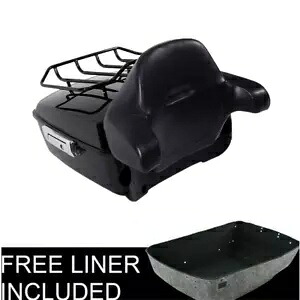キングパック トランク バックレスト トップラック付き ハーレー ツアーパック ロード キング 14-24 米国に適合 King Pack Trunk Backrest w/ Top Rack Fit For Harley Tour Pak Road KIng 14-24 US 【並行輸入品】