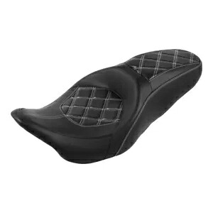 運転席と助手席はハーレー エレクトラ ストリート グライド 09-23 22 ブラック ホワイトに適合 Driver & Passenger Seat Fit For Harley Electra Street Glide 09-23 22 Black White 【並行輸入品】