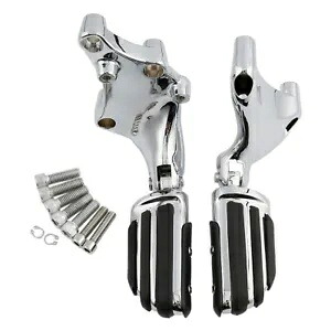 クローム助手席フットペグマウントブラケットハーレースポーツスターXL1200 14-22に適合 Chrome Passenger Foot Pegs Mount Brackets Fit For Harley Sportster XL1200 14-22 【並行輸入品】