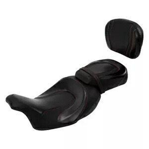 運転席助手席背もたれハーレーストリートグライド 09-23 22 ブラックオレンジに適合 Driver Passenger Seat Backrest Fit For Harley Street Glide 09-23 22 Black Orange 【並行輸入品】