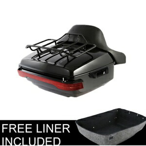 キングパック トランクパッド ブラックラックライト ハーレーツアーパック ロードグライド 14-23 22用 King Pack Trunk Pad Black Rack Light Fit For Harley Tour Pak Road Glide 14-23 22 【並行輸入品】