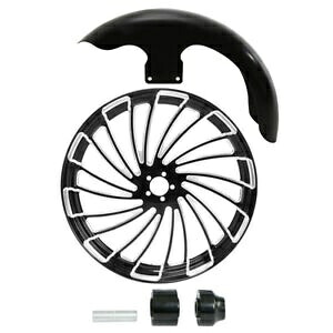 21 ''フロントフェンダーホイールリムシングルディスクハブハーレーロードキング 2008-2024 に適合 21'' Front Fender Wheel Rim Single Disc Hub Fit For Harley Road King 2008-2024 【並行輸入品】