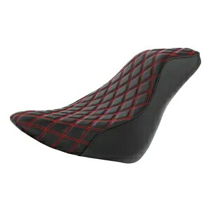ブラック + レッドドライバーソロシートハーレーソフテイルスリム FLSL ストリートボブ 2018-2023 に適合 Black+Red Driver Solo Seat Fit For Harley Softail Slim FLSL Street Bob 2018-2023 【並行輸入品】