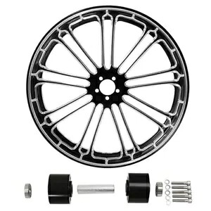 21 ''X3.5'' フロントホイールリムデュアルディスクハブハーレーツーリンググライド 2008-2024 に適合 21''X3.5\