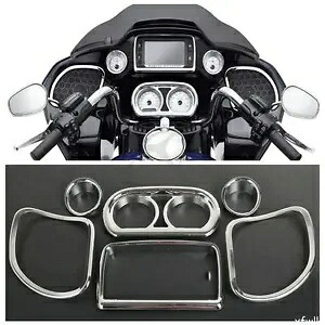 インナーフェアリングスピードメーターラジオスピーカートリムキットハーレーロードグライド15-22に適合 Inner Fairing Speedometer Radio Speaker Trim Kit Fit For Harley Road Glide 15-22 【並行輸入品】
