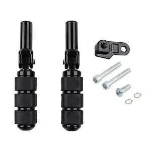 ブラックフットペグフットレストハーレーダビッドソンソフテイルスリムFLS 2012-2017 16に適合 Black Foot Pegs Footrests Fit For Harley Davidson Softail Slim FLS 2012-2017 16 【並行輸入品】