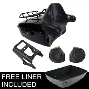 キングパック トランクパッド ブラック マウント スピーカー ハーレー ツアー パック ロード グライド 09-13 に適合 King Pack Trunk Pad Black Mount Speaker Fit For Harley Tour Pak Road Glide 09-13 【並行輸入品】