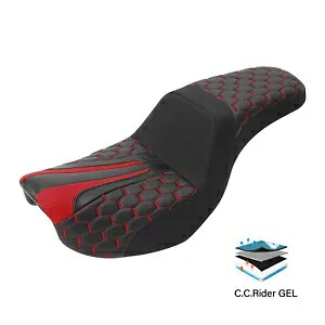 ライダードライバー & 助手席ジェルシートハーレーストリートボブ FXDB 2006-2017 2007 に適合 Rider Driver & Passenger Gel Seat Fit For Harley Street Bob FXDB 2006-2017 2007 【並行輸入品】